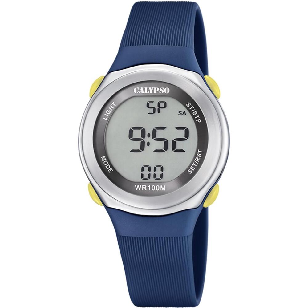 Montre silicone marine/jaune