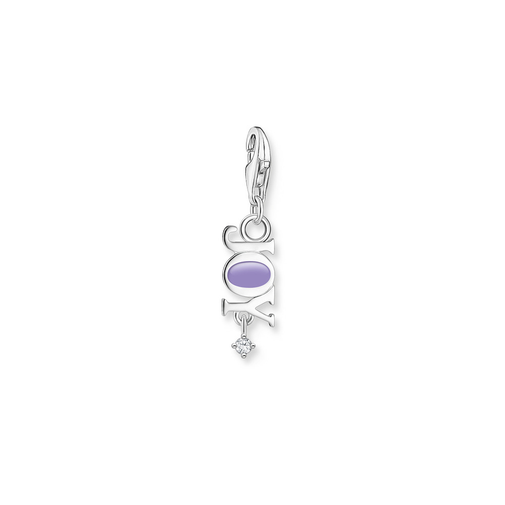 Charm joy, argent. émail mauve, zircon - 2008-041-13 - Thomas Sabo