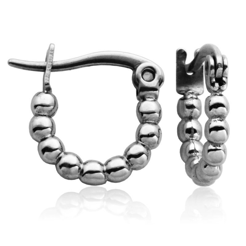 12 mm steel hoop earrings - T2XC600112 - Steelx