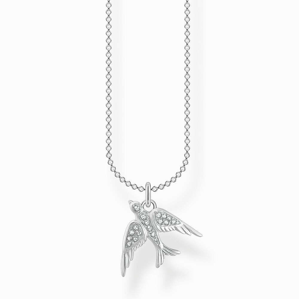 Pendentif oiseau, argent, zircons - KE2104-051-14-L45V - Thomas Sabo