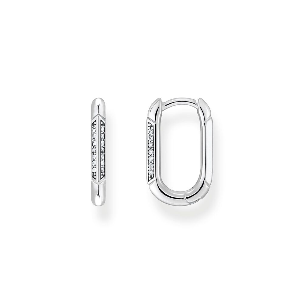 Anneaux ovales argent, zircons - CR675-643-14 - Thomas Sabo