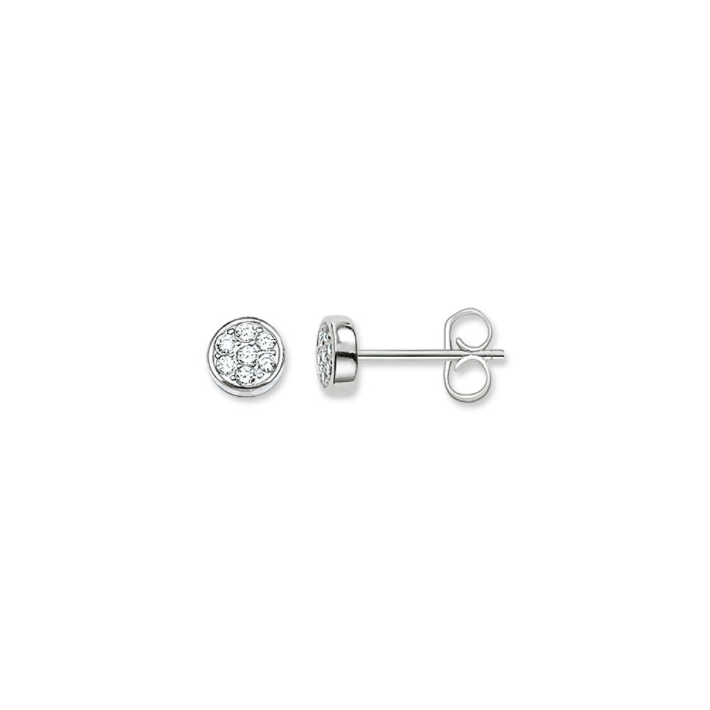 Silver fixed earrings with zirconium. - H1848-051-14 - Thomas Sabo