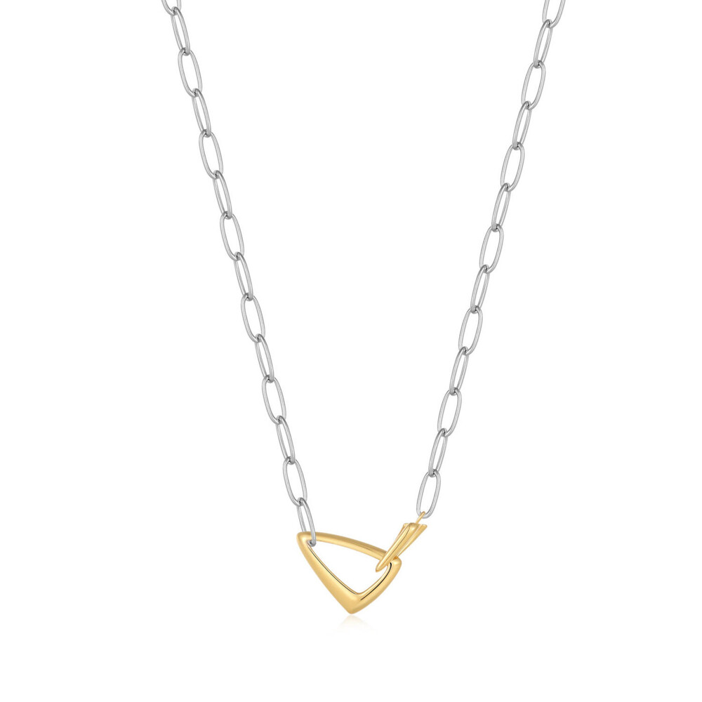 Collier argent 2 tons (blanc/jaune)