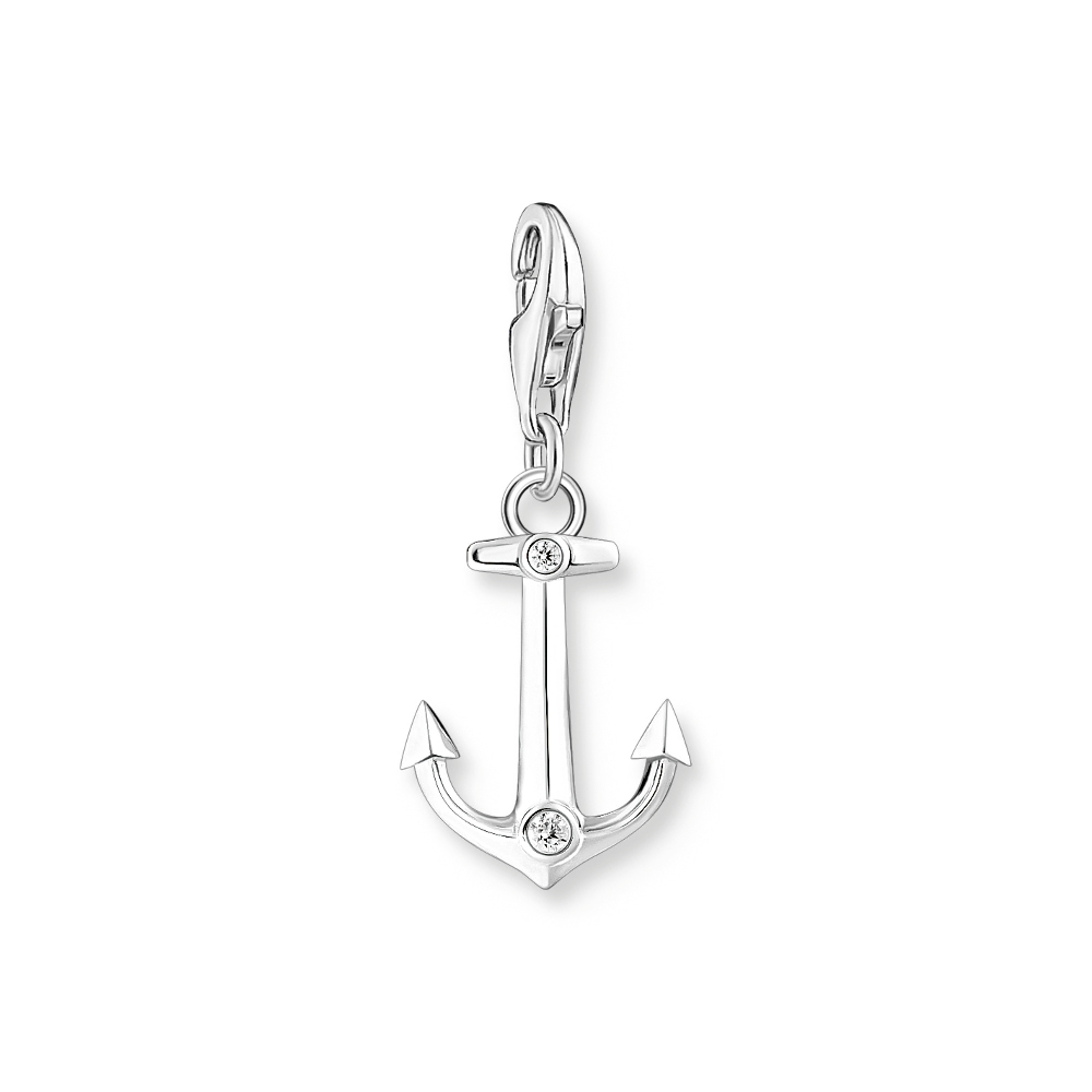 Charm ancre, argent, zircons incolores - 2166-051-21 - Thomas Sabo