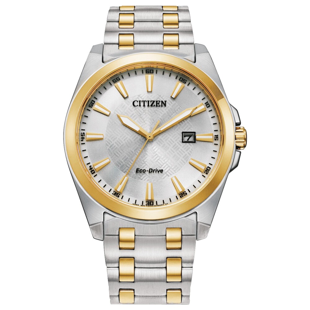 Montre eco-drive acier 2 tons (blanc/jaune) - BM7534-59A - Citizen