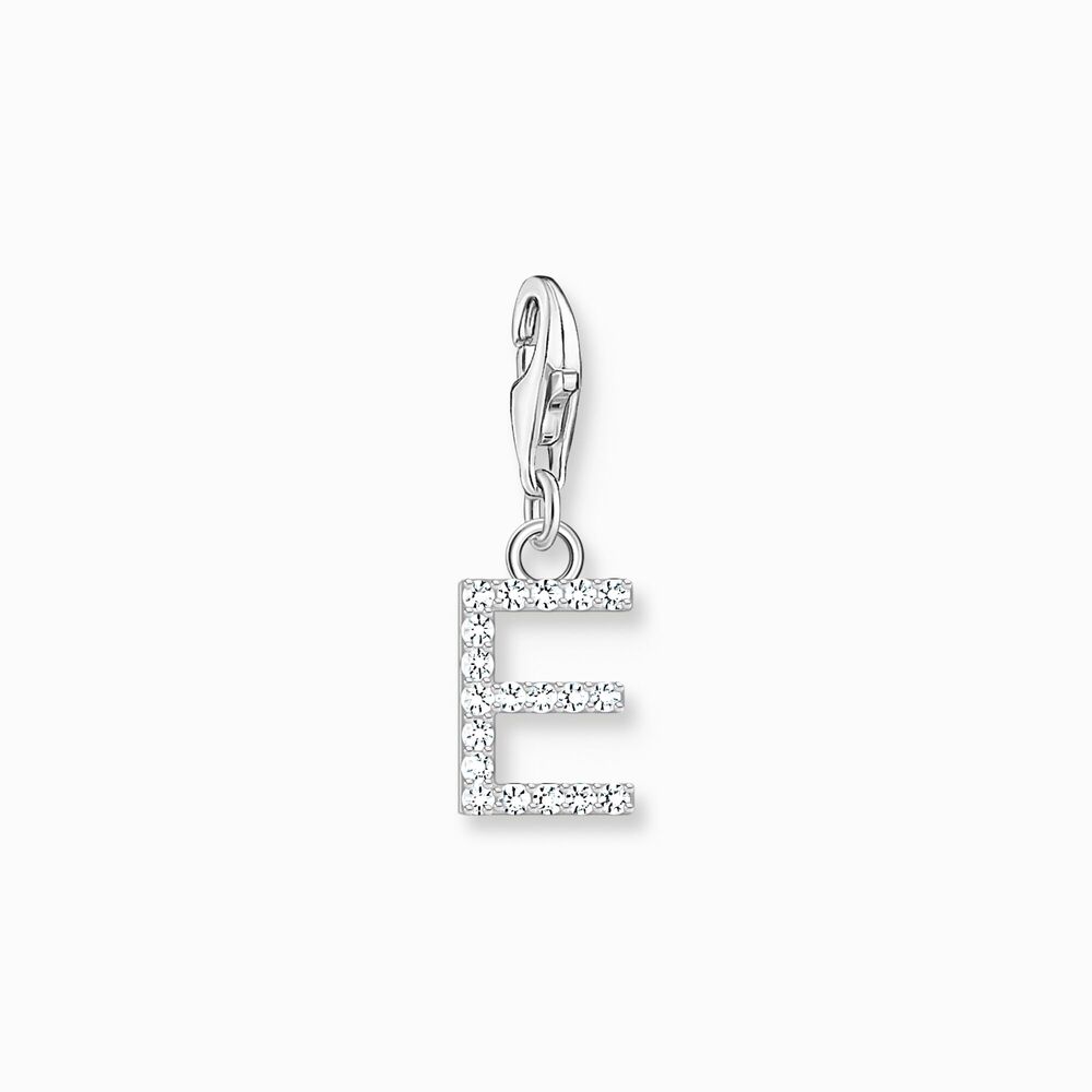 Charm lettre e, argent, zircons - 1945-051-14 - Thomas Sabo