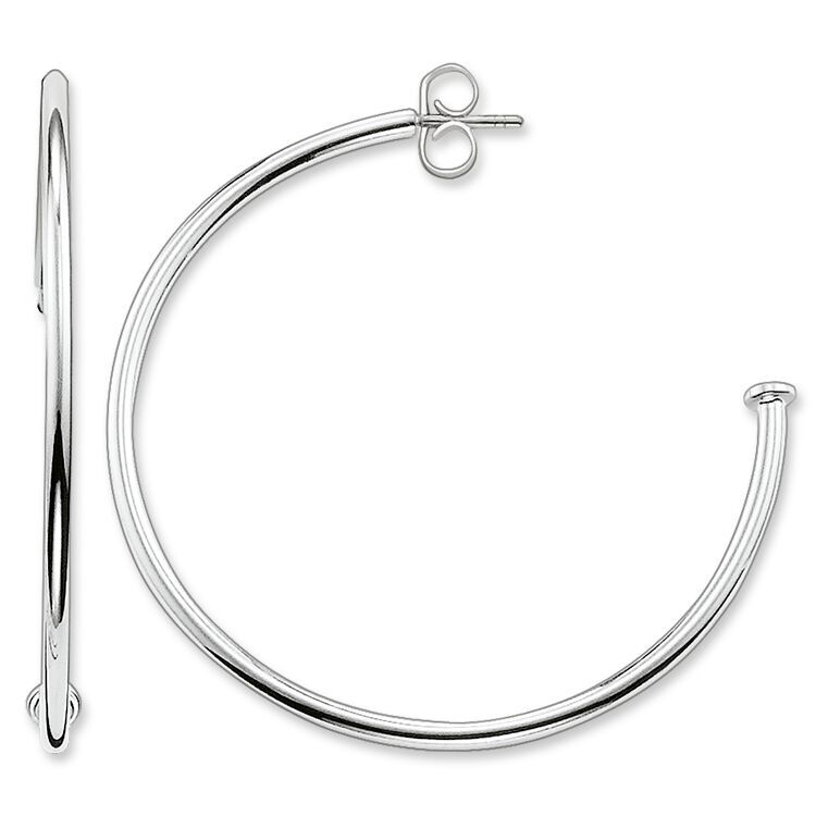 Large silver half hoop earrings - CR591-001-12 - Thomas Sabo