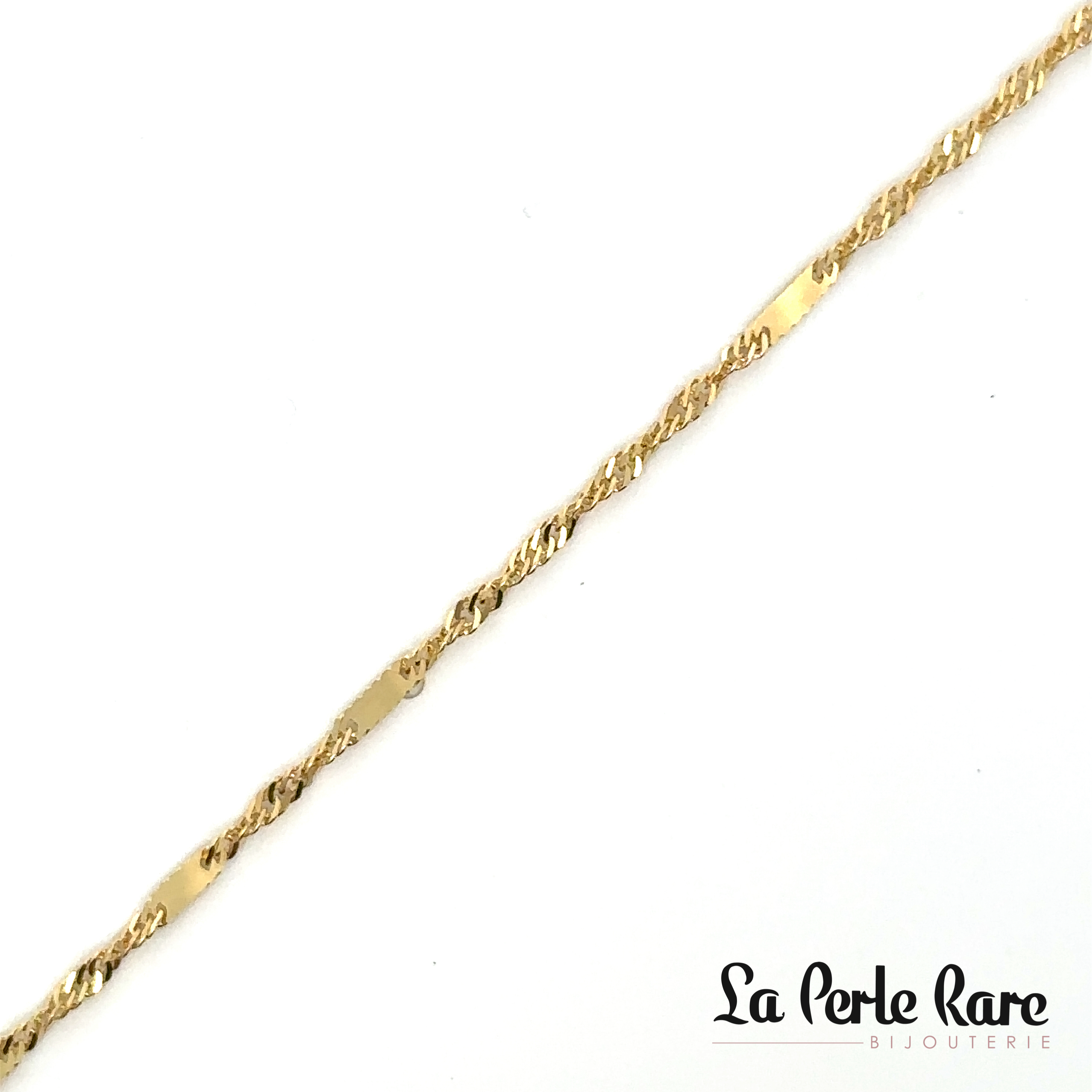 Singapore anklet chain, yellow gold - LPR-2351-10 - Exclusivity