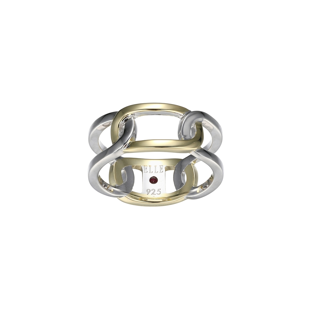 Bague argent 2 tons (blanc/jaune) - R4LAGKA0A8 - Elle