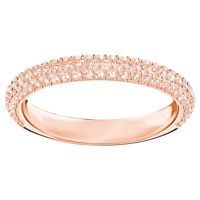 Stone, rose, rose gold metal ring - 5402443 - Swarovski