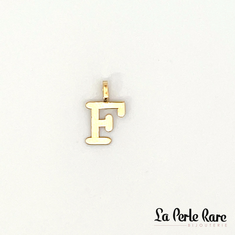 Pendentif lettre f, or jaune