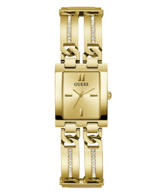 Stainless steel gold-tone watch, crystals - GW0668L2 - Guess