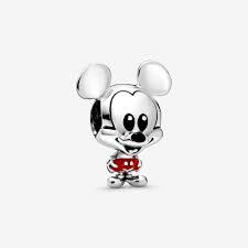 Bille disney, mickey mouse en pantalon rouge, argent, émaux mixtes - 798905C01 - Pandora