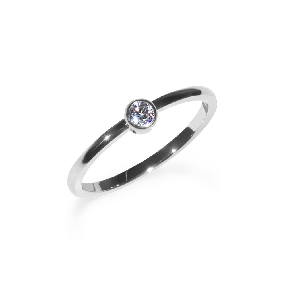 Bague pierre cercle argent