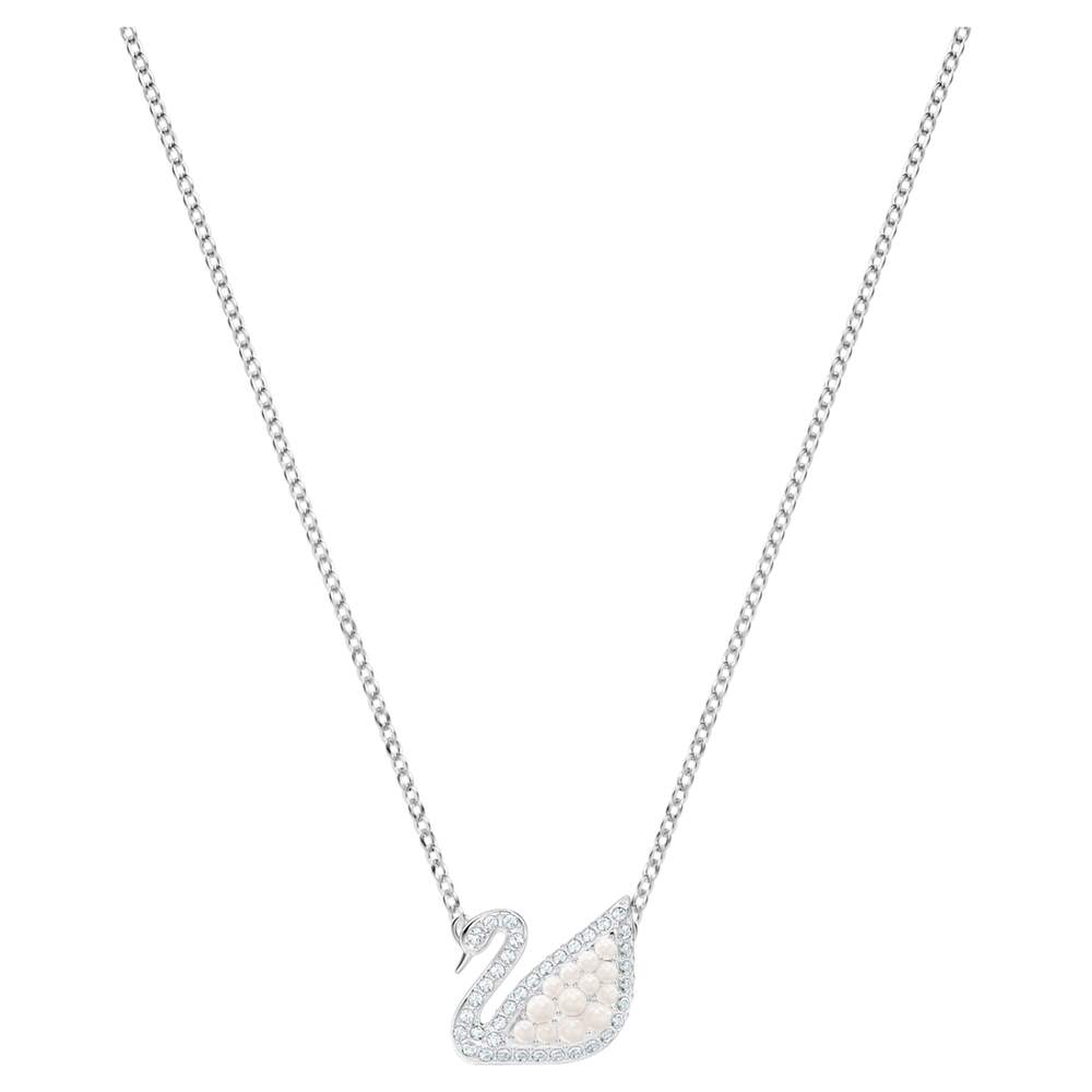 Iconic crystal swan and pearl pendant - 5411791 - Swarovski