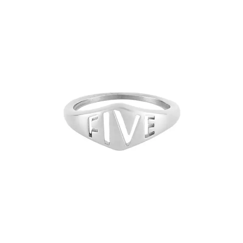 Bague Romb5, acier - FJ6057-6 - FIVE JWLRY