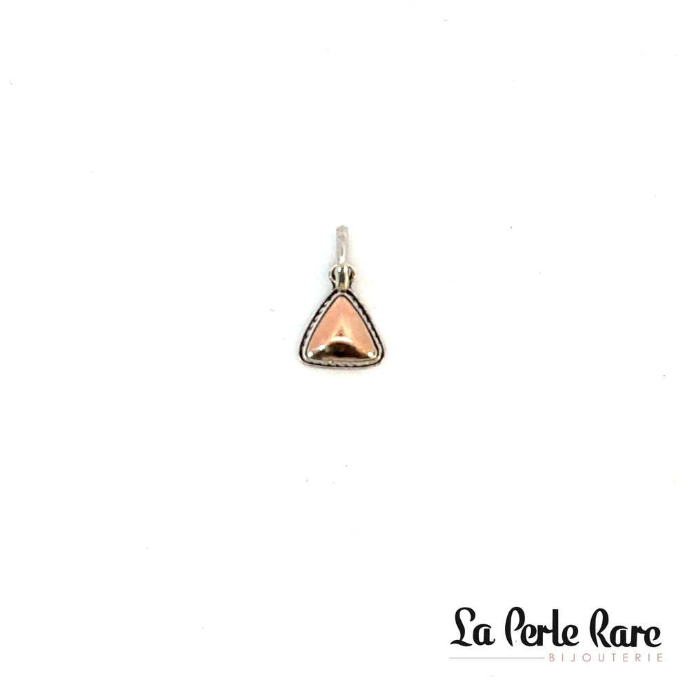 Pendentif triangulaire, argent, or jaune