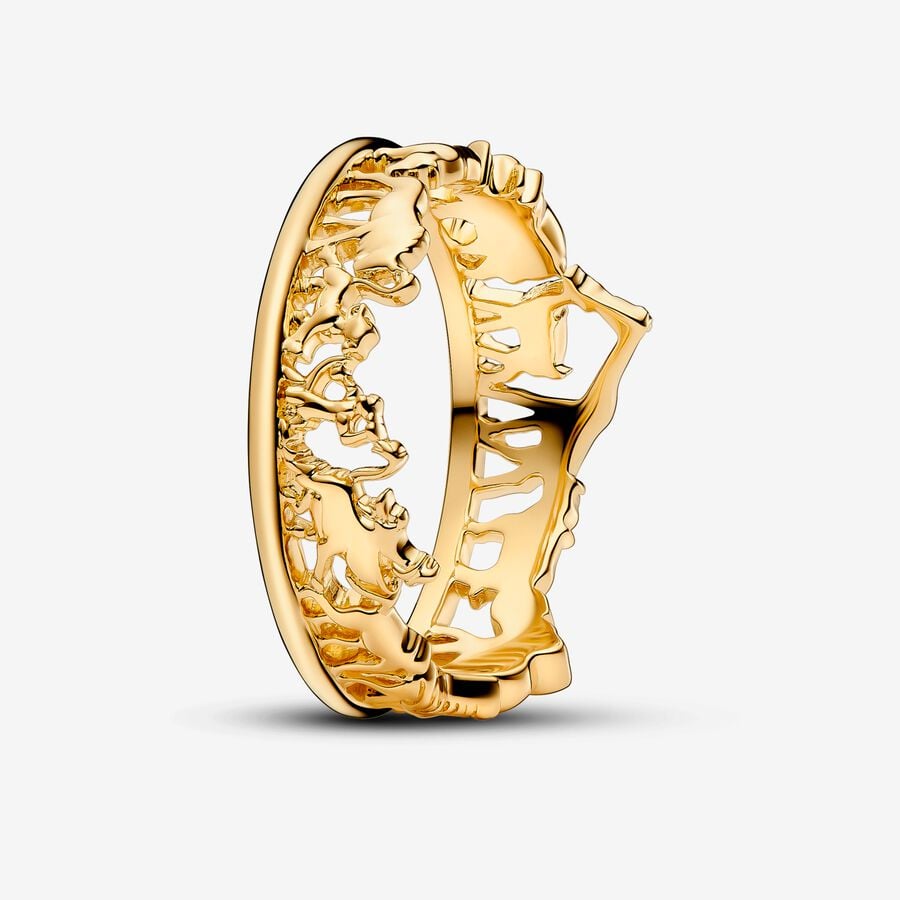 The Lion King ring, 14k gold-plated unique metal blend - 163362C00-52 - Pandora