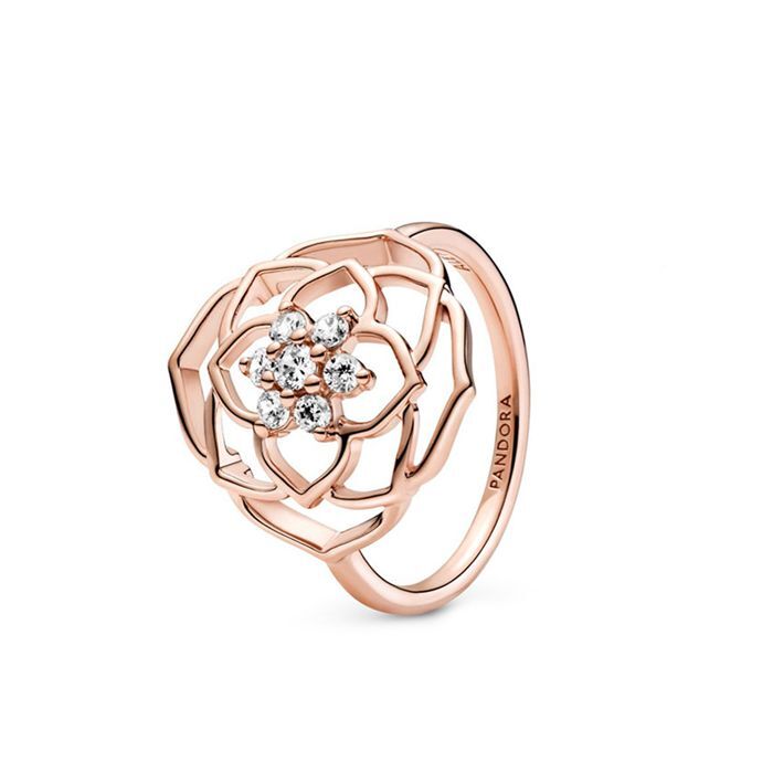 Bague pétales de rose, cz, rose - 189412C01-52 - Pandora