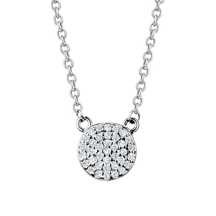 Collier argent, zircons - N3473 - Création Gl