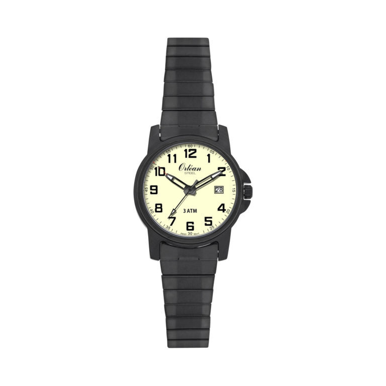 Montre extensible acier noir - ME3329 - Orlean