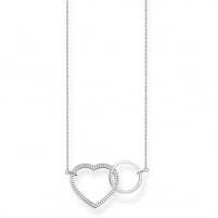 Silver and cz round heart pend. - KE164505114L80V - Thomas Sabo