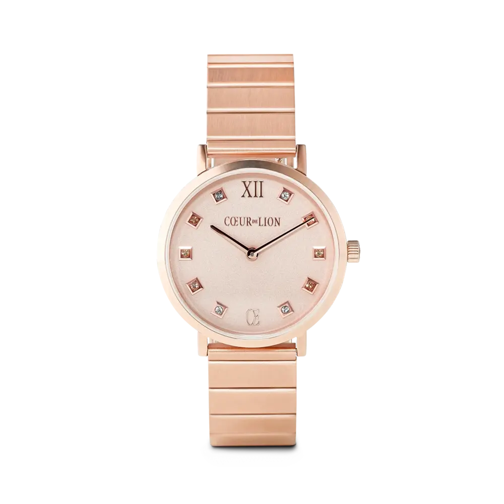 Montre acier rosé