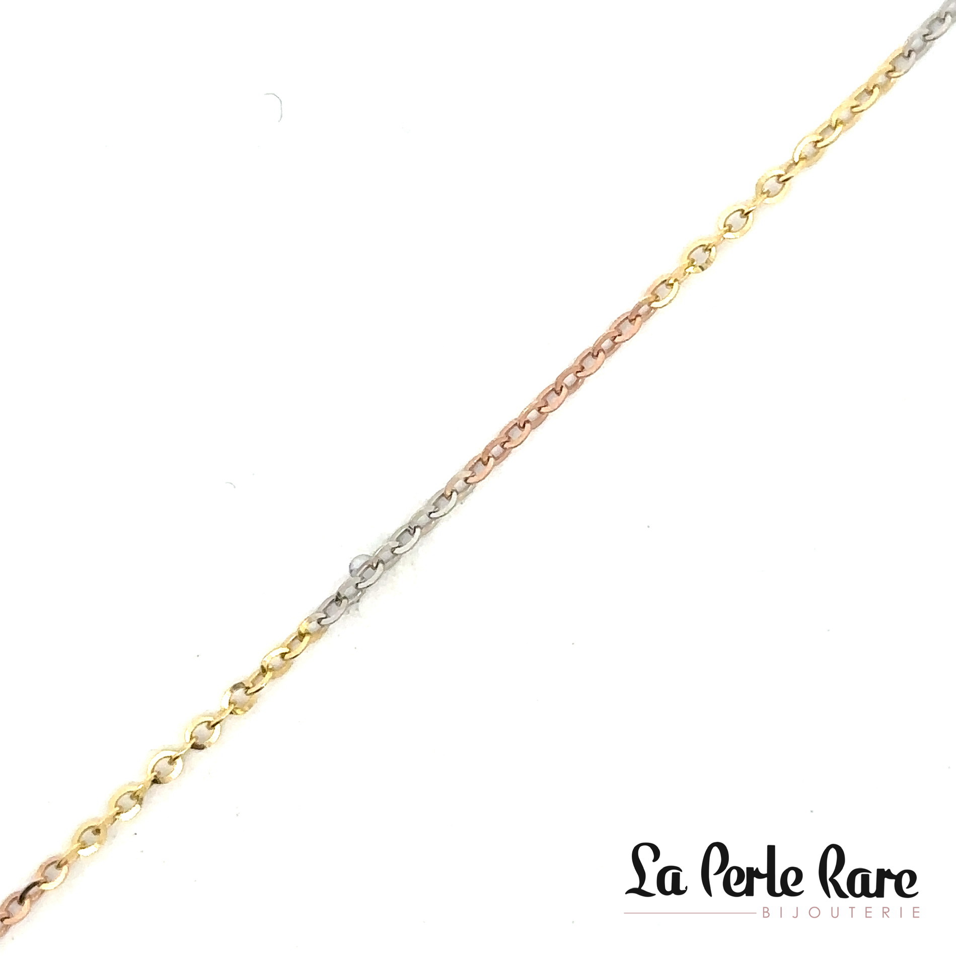 Three-tone (yellow/white/rose) gold bracelet - LPR-2237-7.75 - Exclusivity