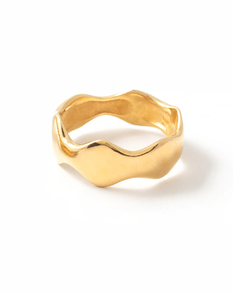 Gold-plated silver ring - CORVA-G-7 - Welldunn