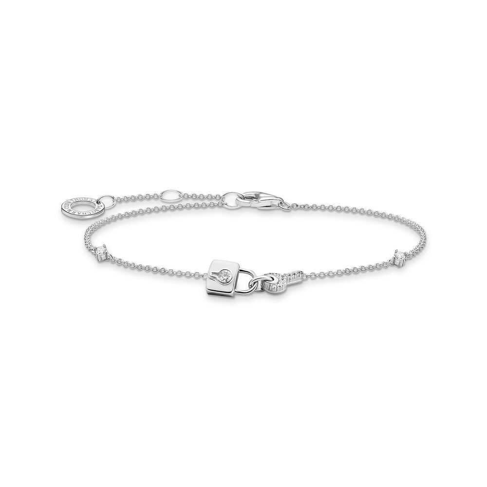 Bracelet cadenas argent, zircons - A2040051L19V - Thomas Sabo