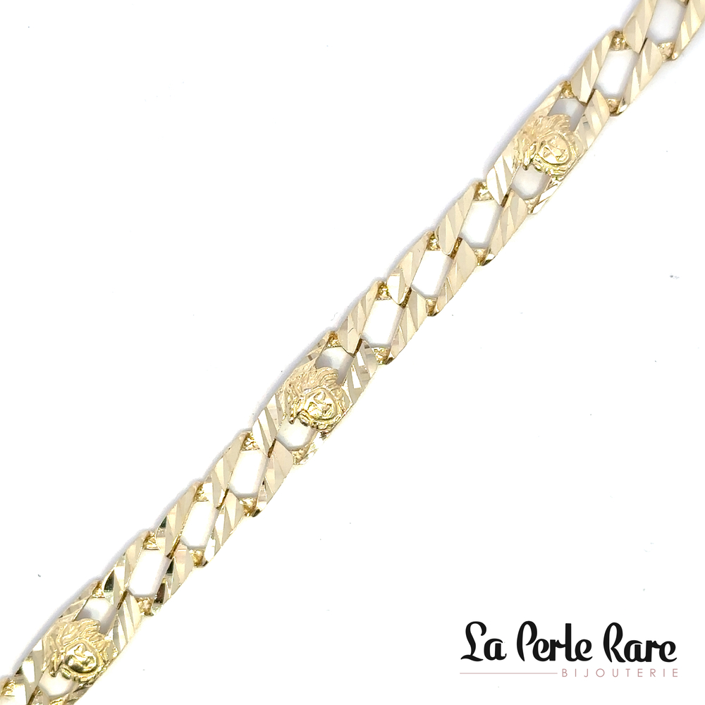 Bracelet de style Versace Medusa, or jaune - LPR-2207-8.75 - Exclusivités