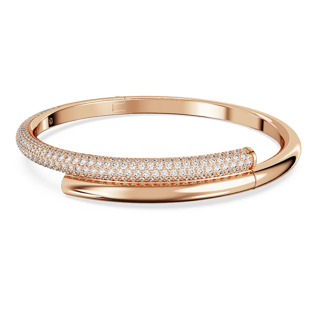 Bracelet rigide métal rosé, cristaux, fermoir magnétique - 5692267 - Swarovski