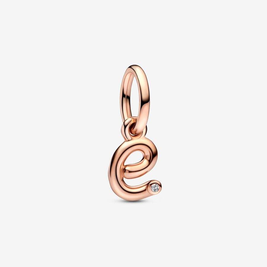 Bille lettre e, zircon, Pandora Rose - 782463C01 - Pandora