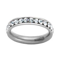 Steel eternity wedding ring with zirconia - T4X6830160 - Steelx