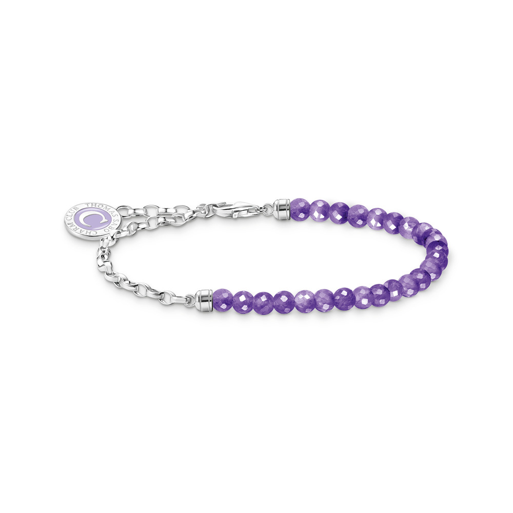 Bracelet argent, améthystes synthétique