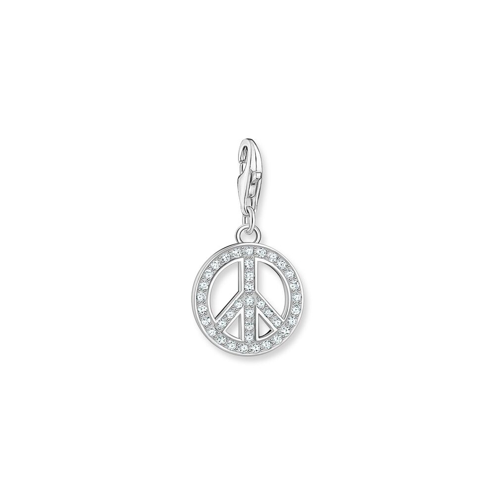 Pendentif charm peace, argent, zircons - 1880-051-14 - Thomas Sabo