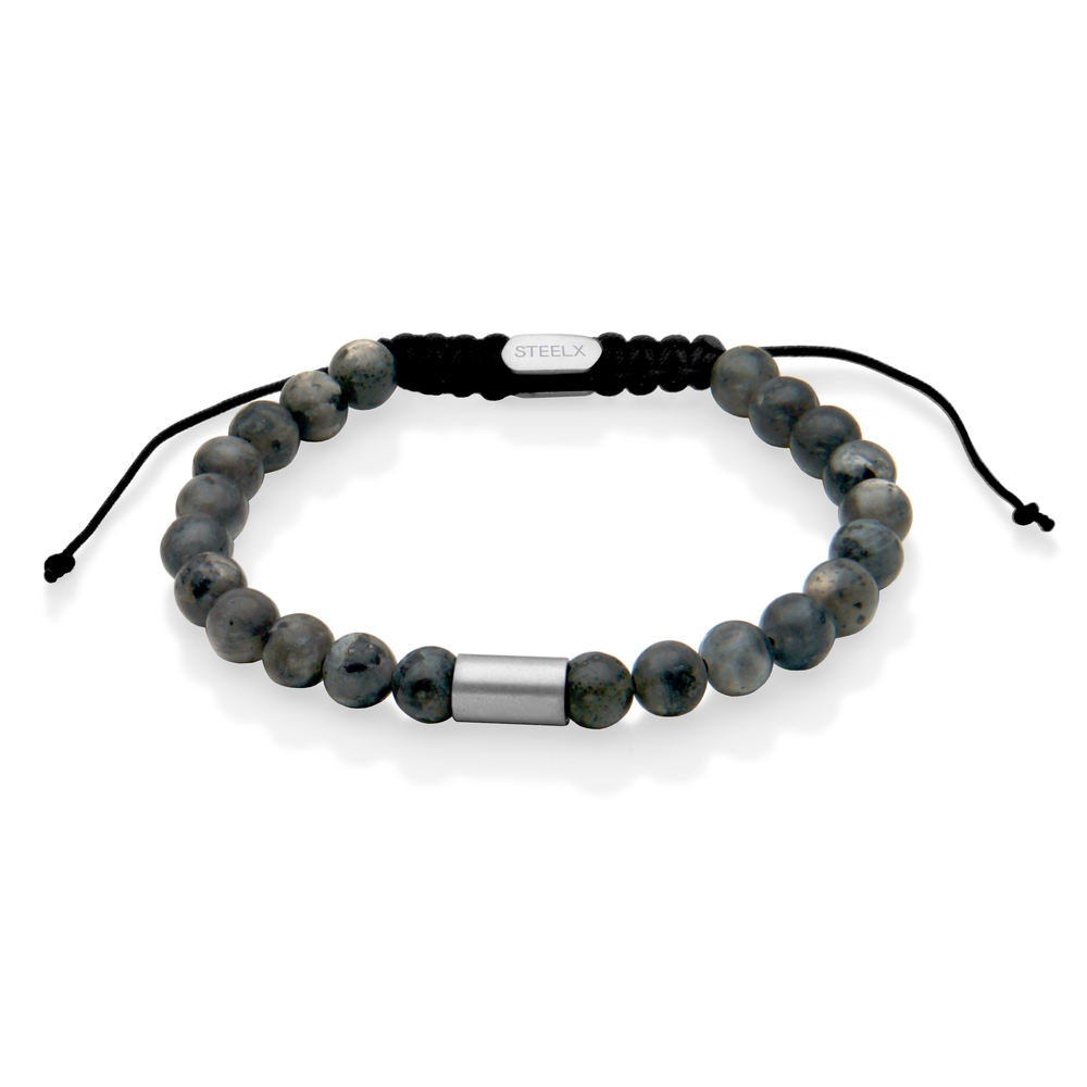 Bracelet nylon, acier, jaspe - T1XG850100 - Steelx