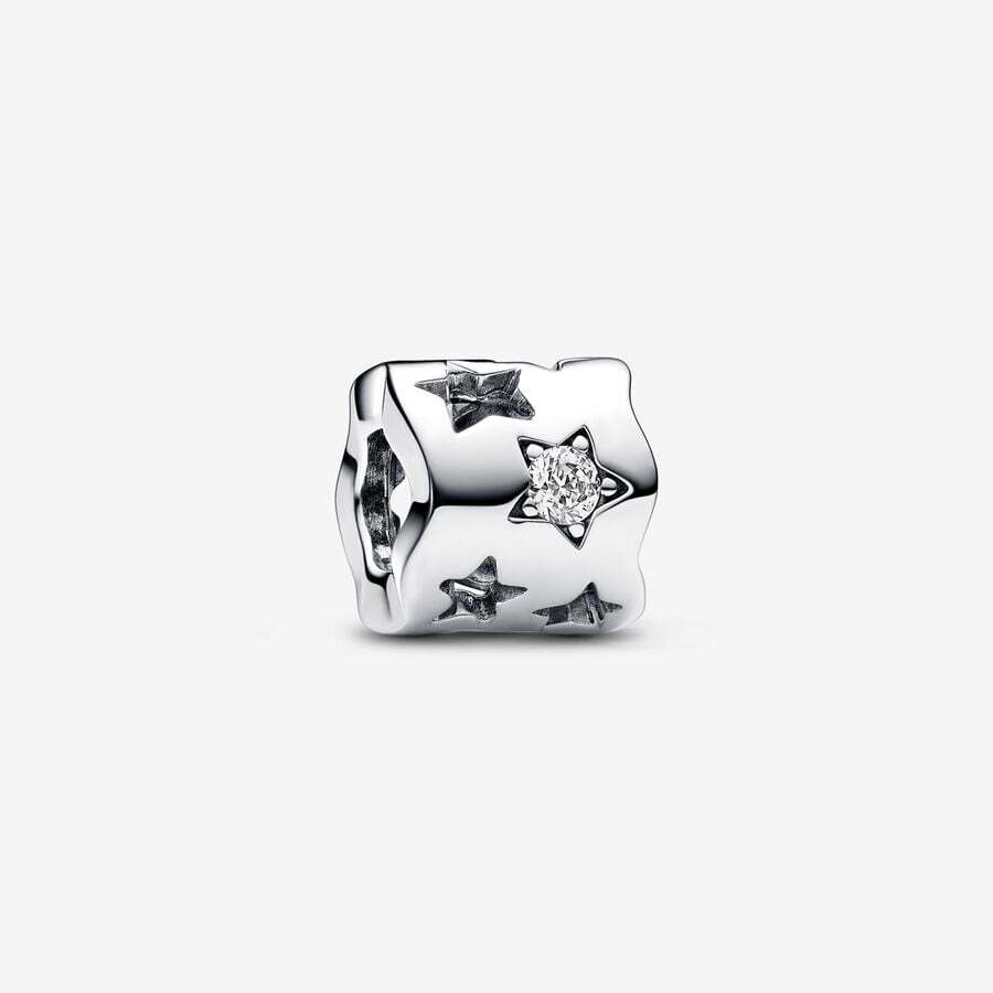 Bille étoile scintillante découpée, argent, zircons - 792827C01 - Pandora