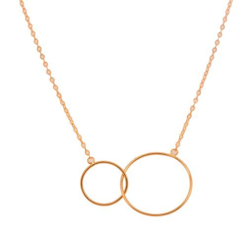 Collier cercles en or rose