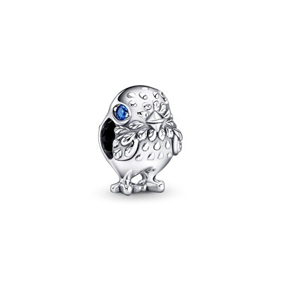 Bille poussin adorable scintillant, argent, cristaux bleus - 790769C01 - Pandora