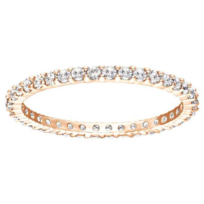  vittore ring, white, rose gold metal - 5095328 - Swarovski