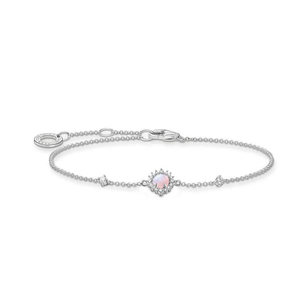 Silver, rose opal stone brac - A2023-166-7-L19V - Thomas Sabo