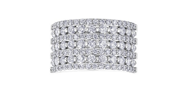 White gold ring with a total of 200 diamond points - 52F00WG20010 - Corona