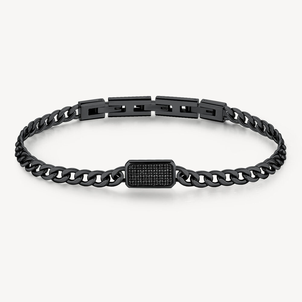 Black ink bracelet, black steel, Black zirconium - BIK116 - Brosway Italia