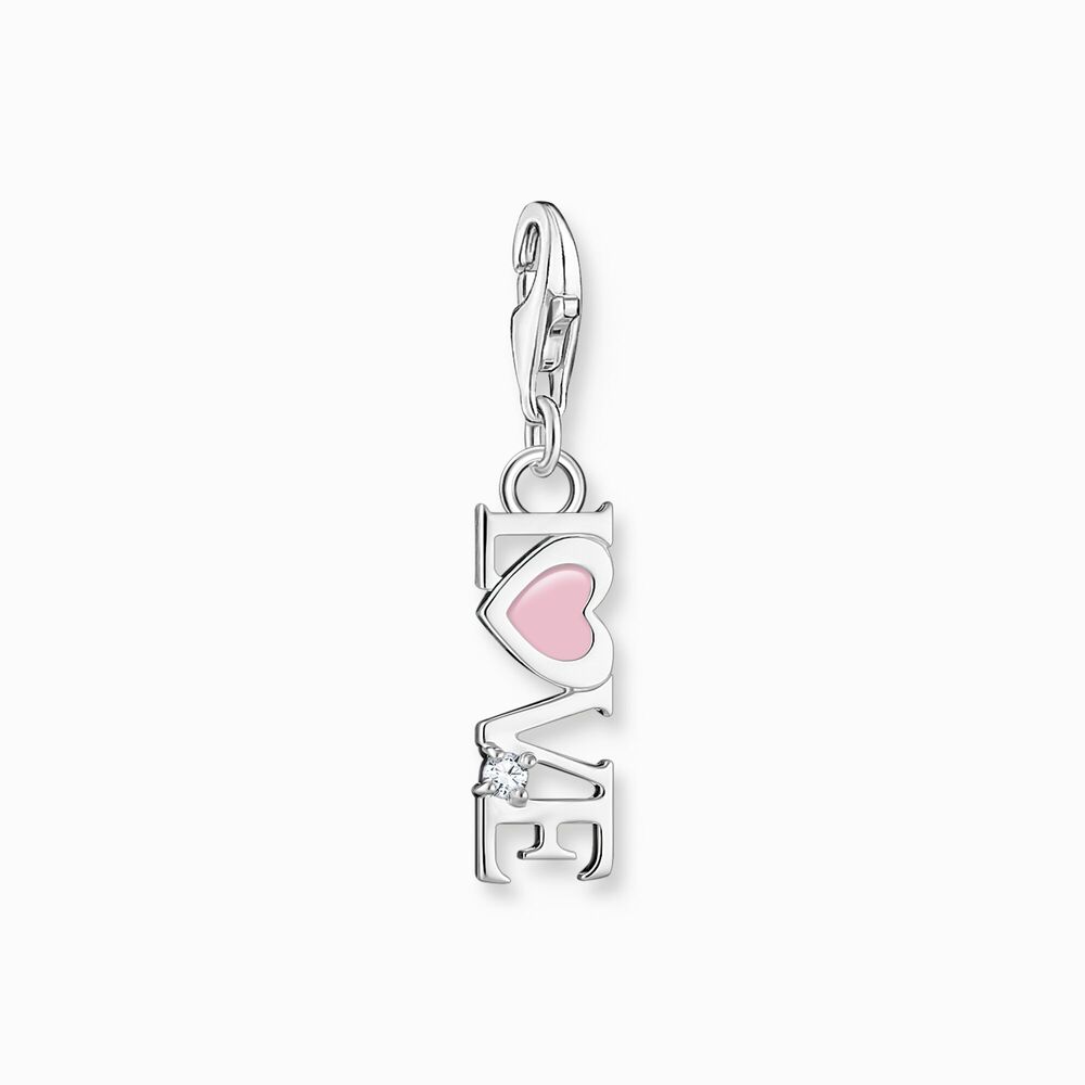 Charm love, argent, émail rose, zircon - 2011-041-9 - Thomas Sabo