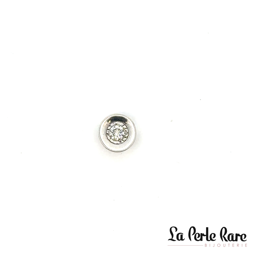 Pendentif or blanc avec 10 pts dia tot - 131142 - Exclusivités