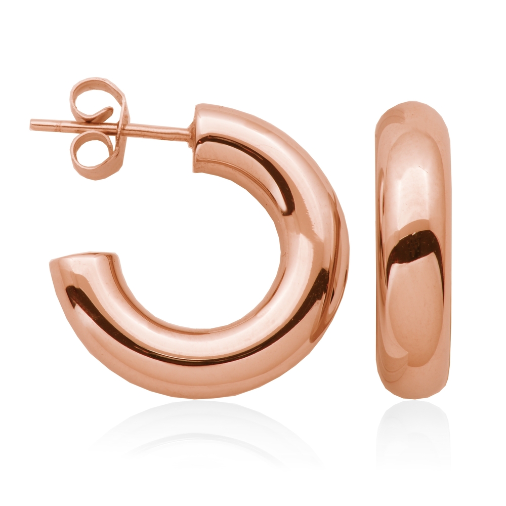 20 mm rose stainless steel hoop earrings - T2XD220300 - Steelx