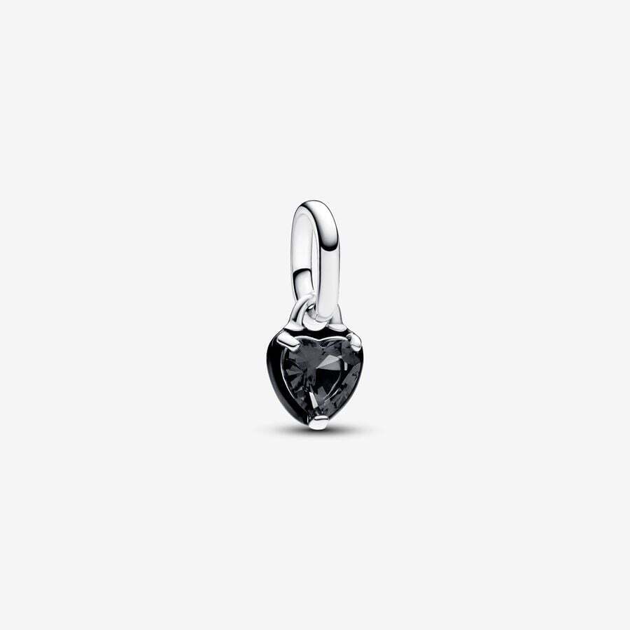 Bille coeur chakra noir, argent, cristal noir, Pandora Me - 793042C01 - Pandora