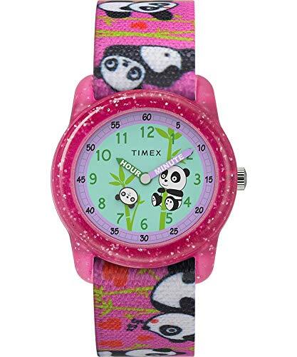 Montre pandas nylon et plastique rose