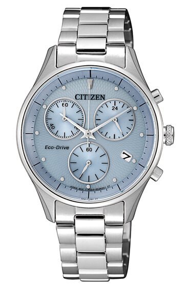 Montre eco-drive, acier, fond bleu - FB1440-57L - Citizen